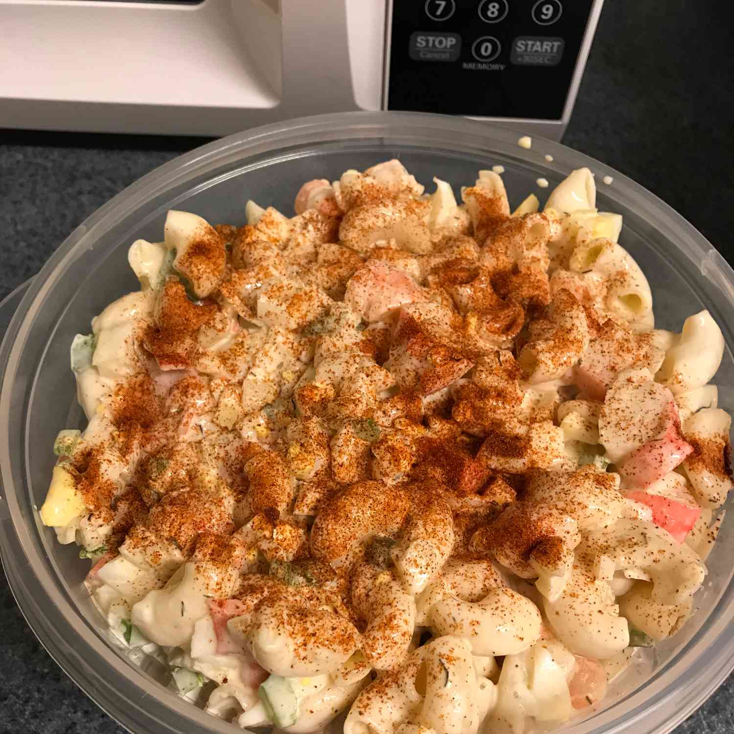 Seafood Macaroni Salad with Shrimp and Crab