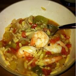 Seafood Orzo Jambalaya