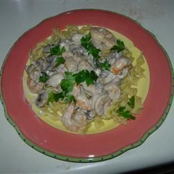 Seafood Stroganoff with Shrimp and Scallops