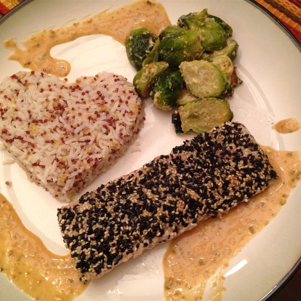 Sesame-Crusted Mahi Mahi with Ginger Soy Butter