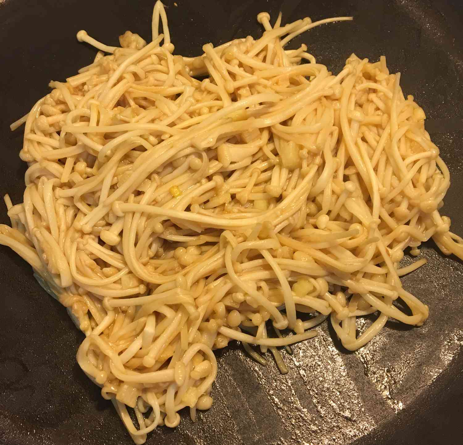 Sesame Garlic Enoki Mushrooms