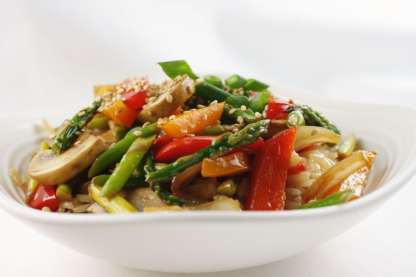 Sesame Vegetable Stir-Fry with Rice