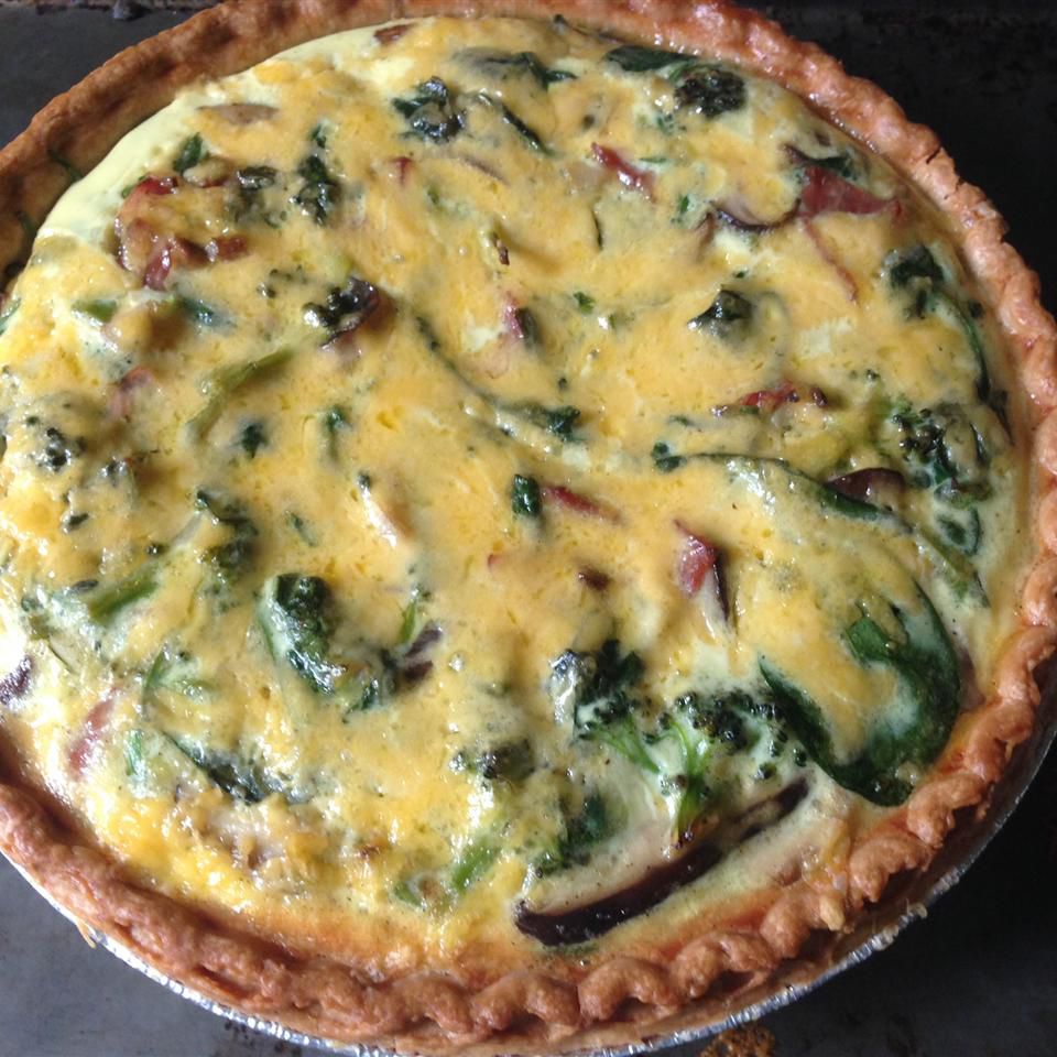 Shiitake Mushroom Spinach Quiche