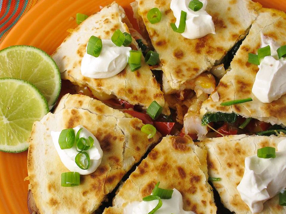Shrimp and Cheese Quesadillas