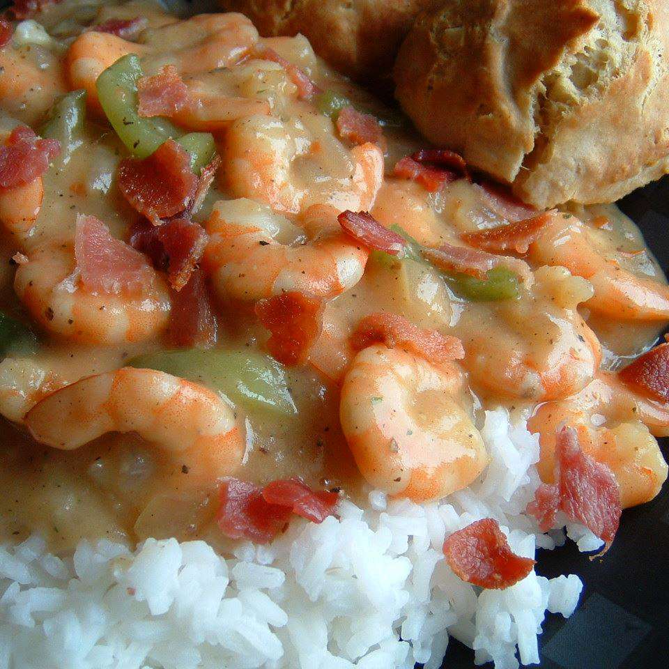 Shrimp and Gravy with Grits