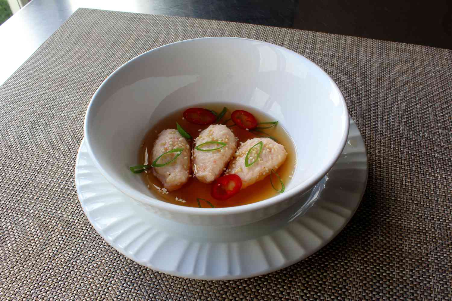 Shrimp Dumplings in Dashi