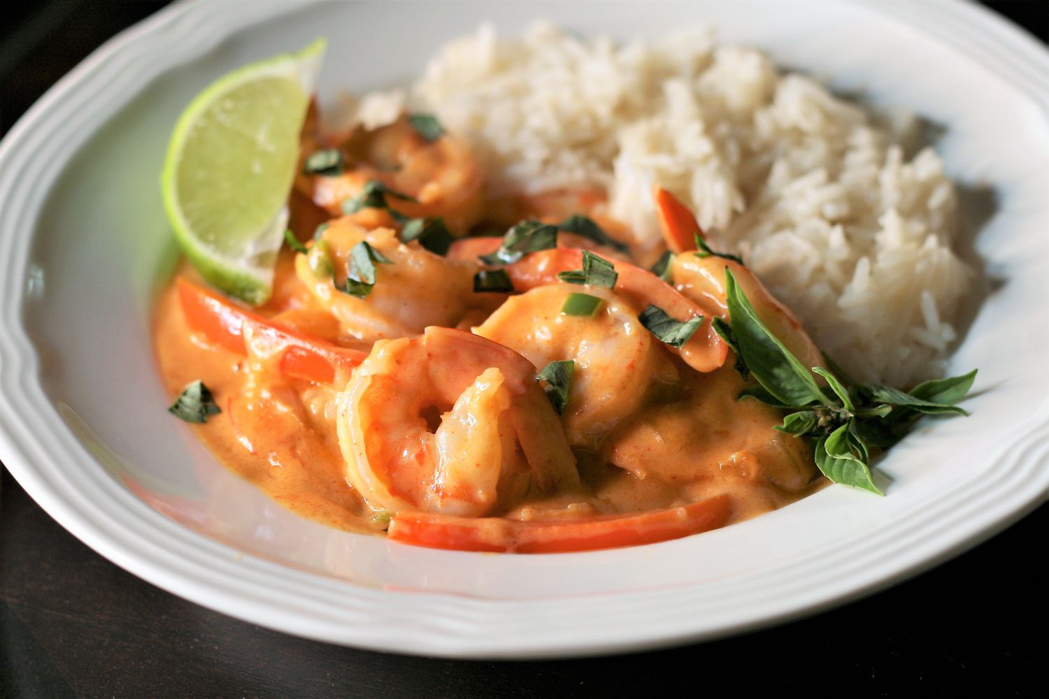 Shrimp in Red Coconut Curry