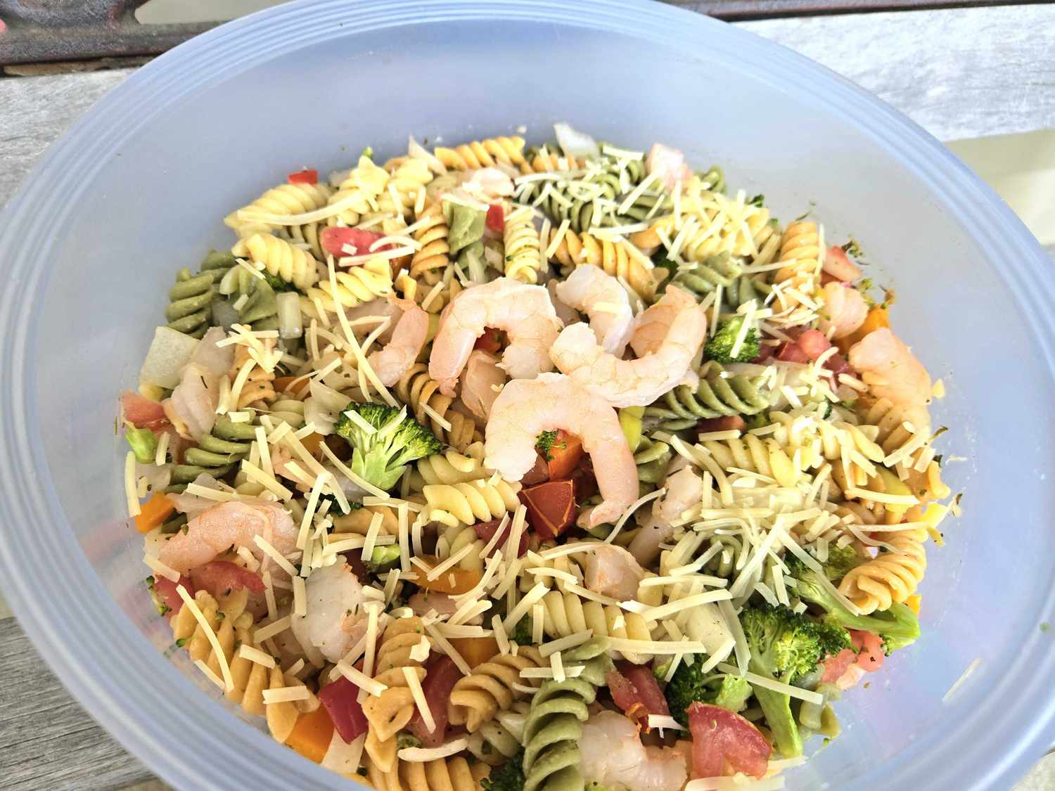 Shrimp Pasta Salad with Veggies