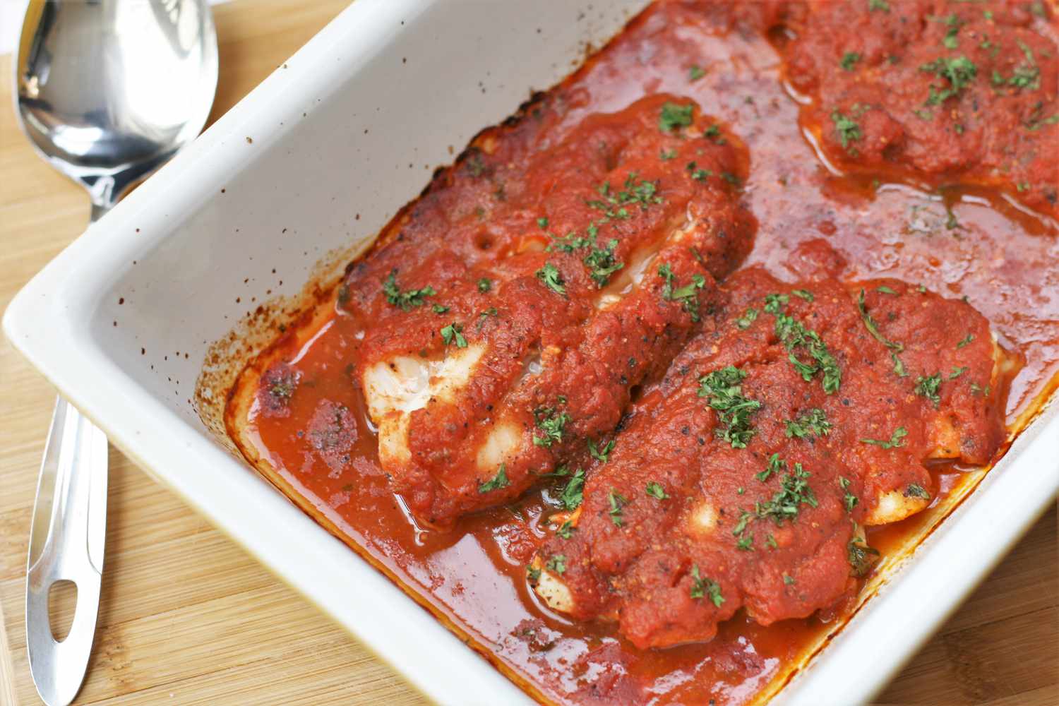 Simple Spicy Baked Cod