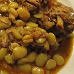 Slow-Cooked Neck Bones and Lima Beans