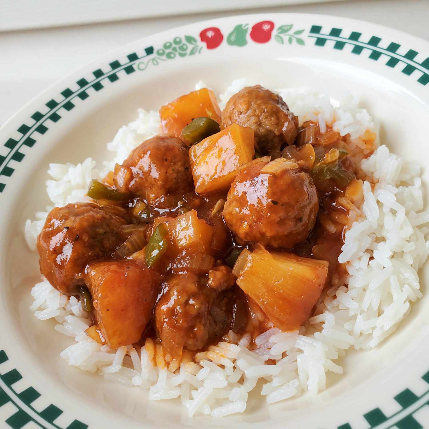 Slow Cooker BBQ Pineapple Meatballs