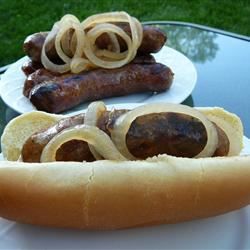 Slow Cooker Brats with Beer and Onions