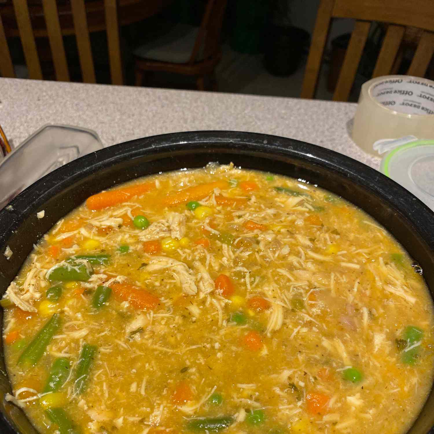 Slow Cooker Chicken Biscuit Bake