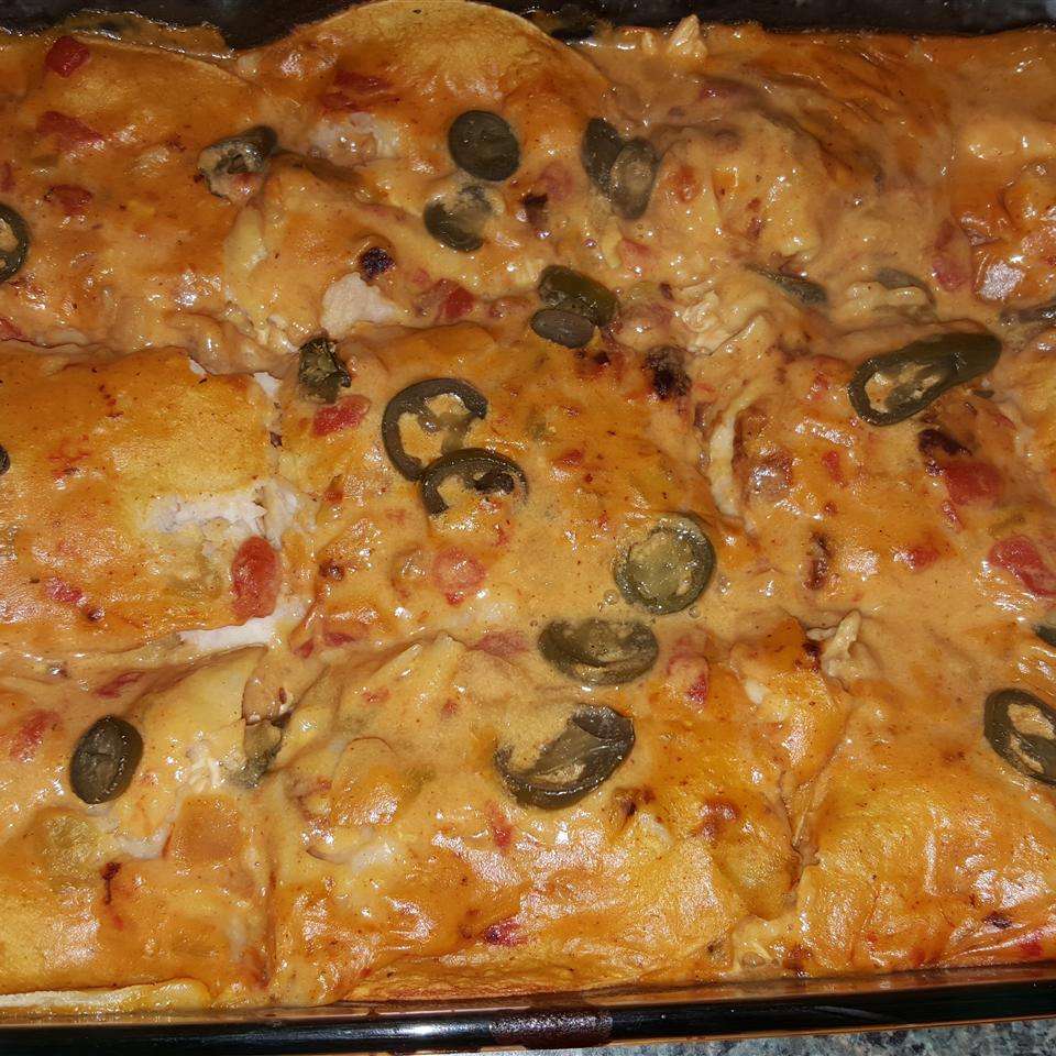 Slow-Cooker Chicken Enchilada Casserole