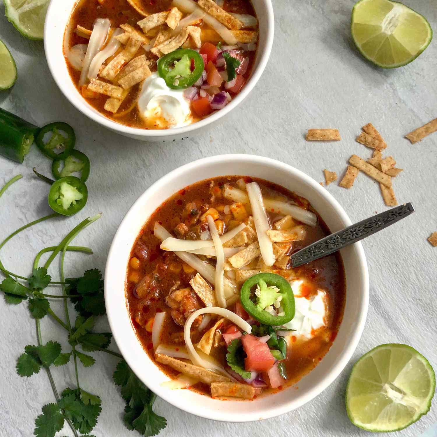 Slow Cooker Chicken Enchilada Soup