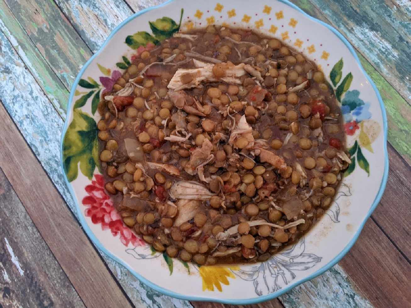 Slow Cooker Chicken Lentil Stew