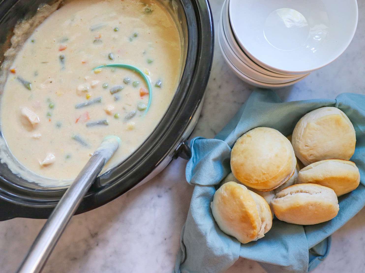 Slow Cooker Chicken Pie Soup