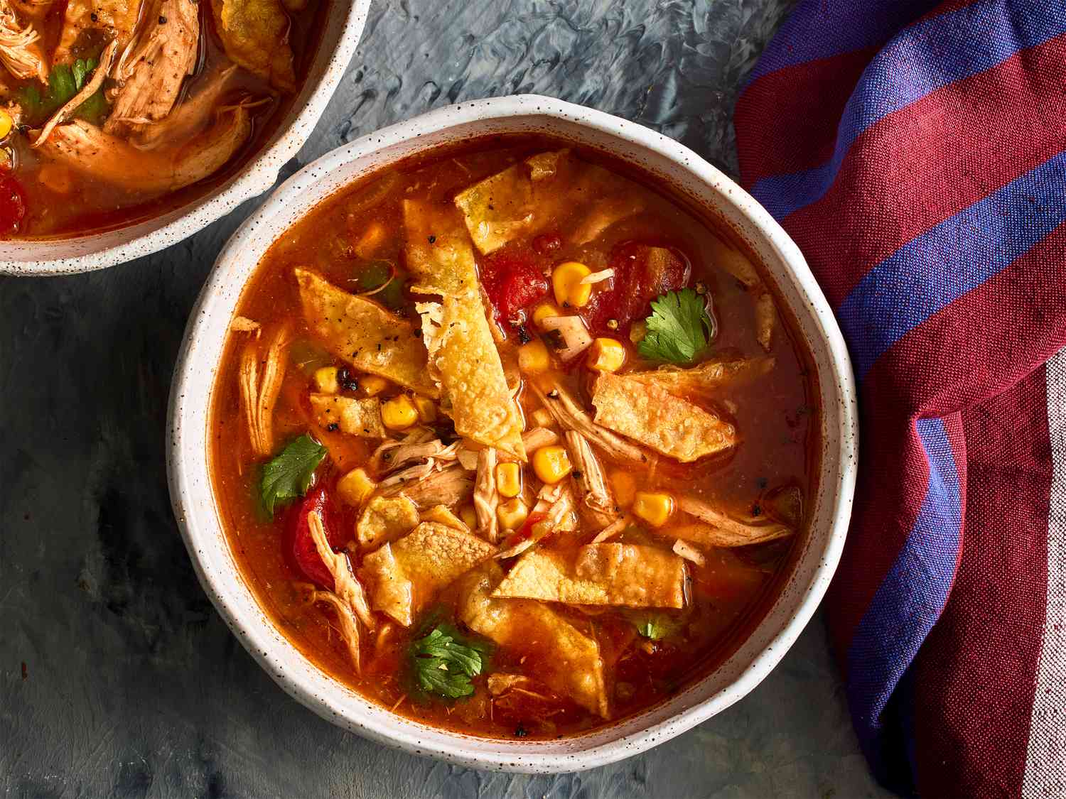 Slow Cooker Chicken Soup with Tortillas