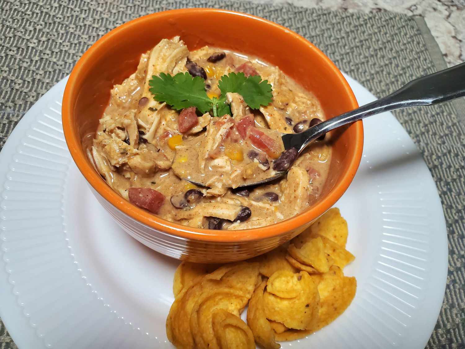 Slow Cooker Creamy Chicken Chili