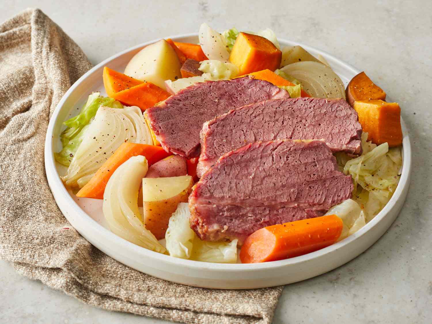 Slow Cooker Guinness Corned Beef with Veggies