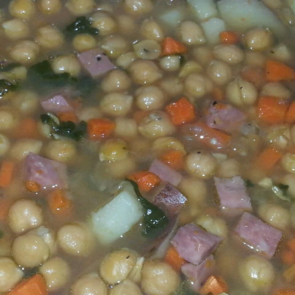 Slow Cooker Ham and Chickpea Stew