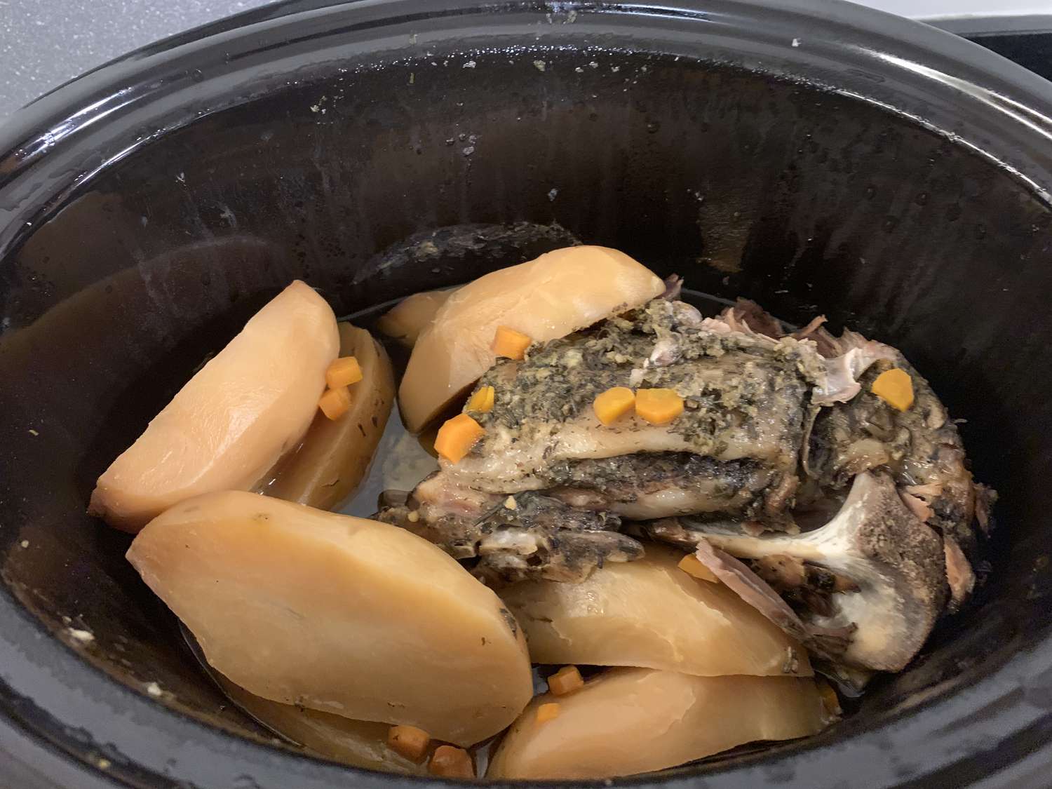 Slow Cooker Herb-Infused Leg of Lamb