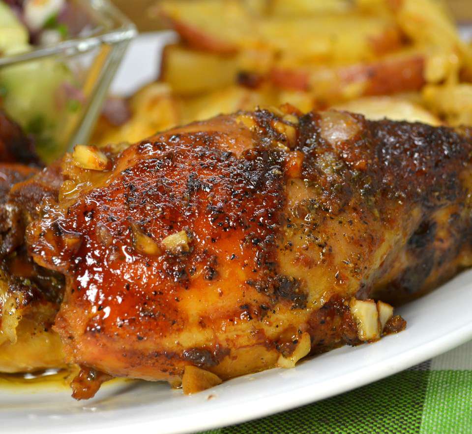 Slow Cooker Honey Garlic Chicken Thighs
