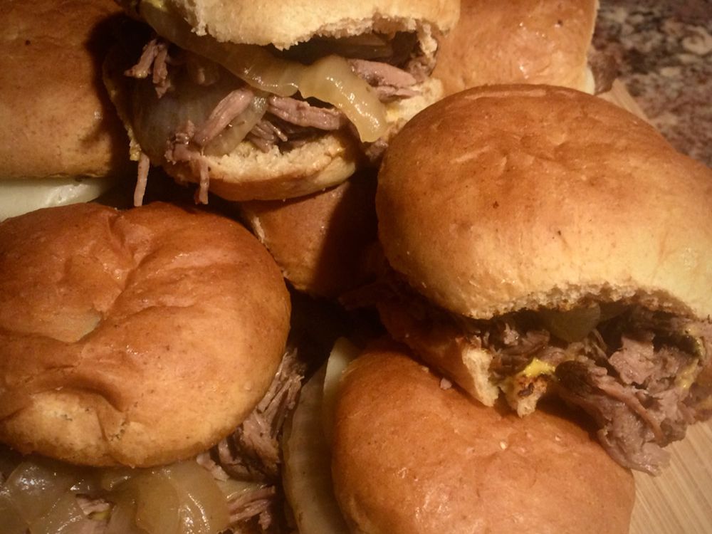 Slow Cooker Philly Beef Sliders
