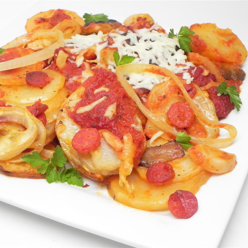 Slow Cooker Pizza-Style Potatoes