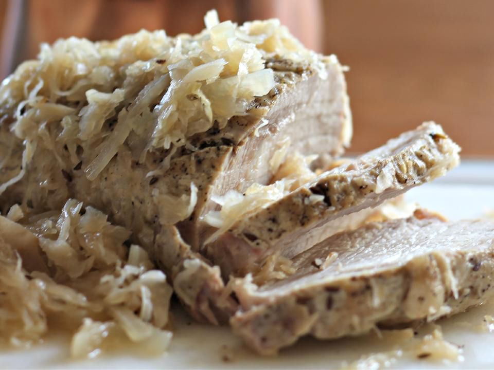 Slow Cooker Pork and Sauerkraut
