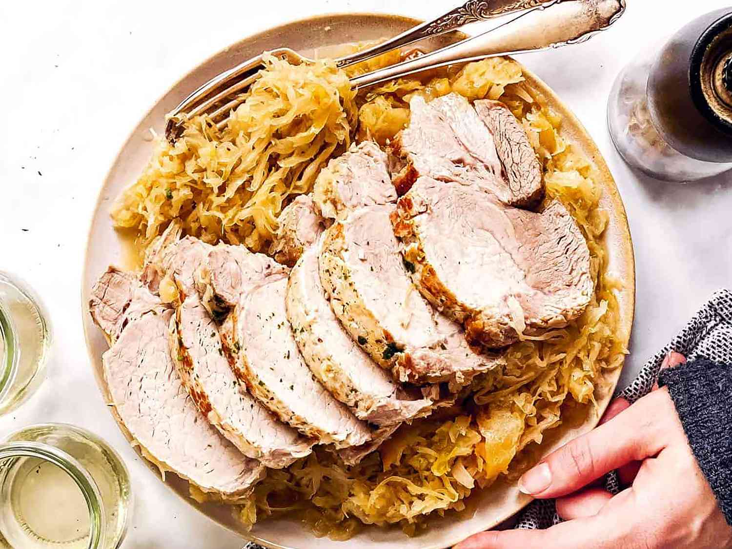 Slow Cooker Pork Roast with Sauerkraut