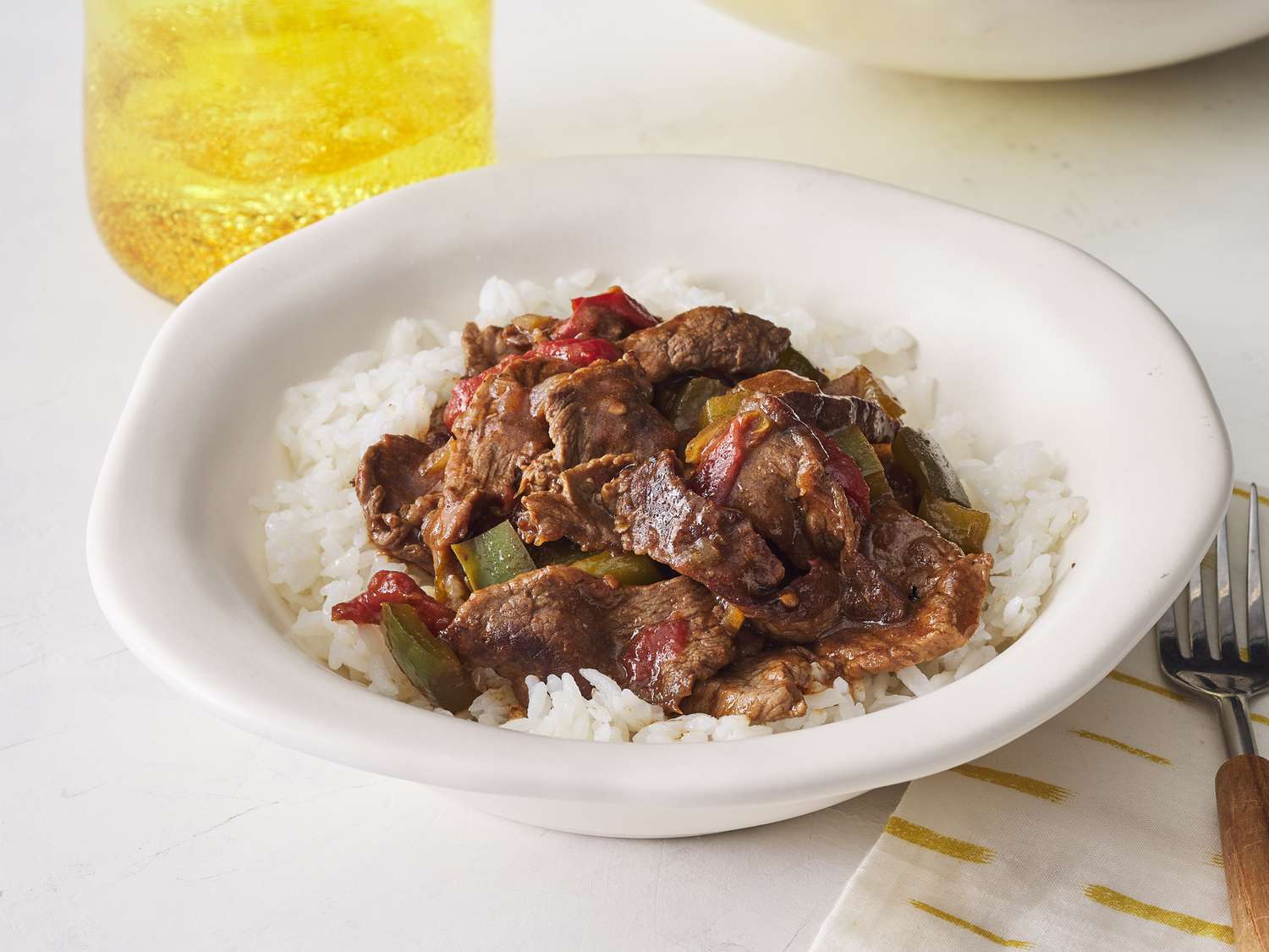 Slow Cooker Sirloin Pepper Steak