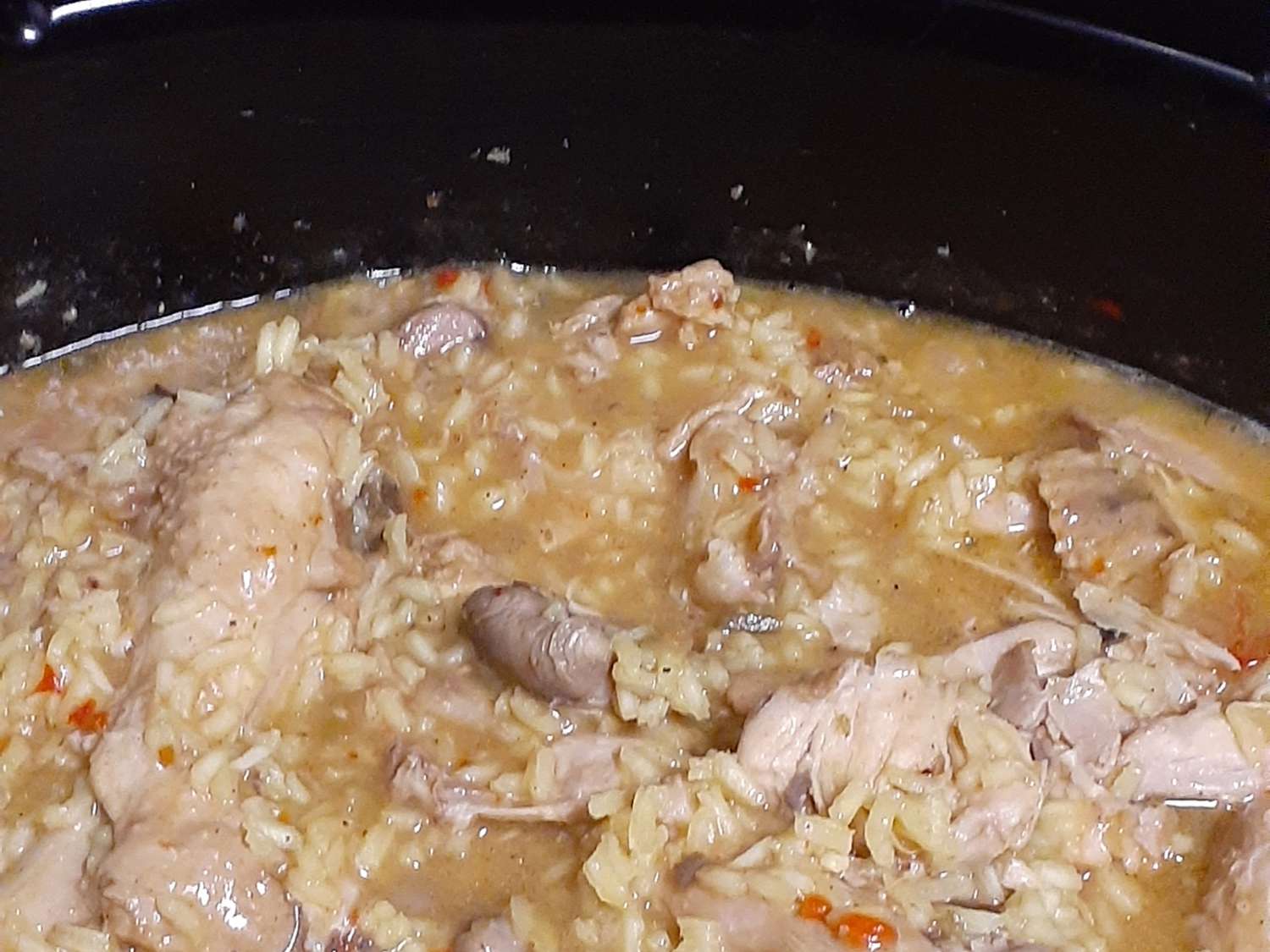Slow Cooker Turkey Wings and Rice