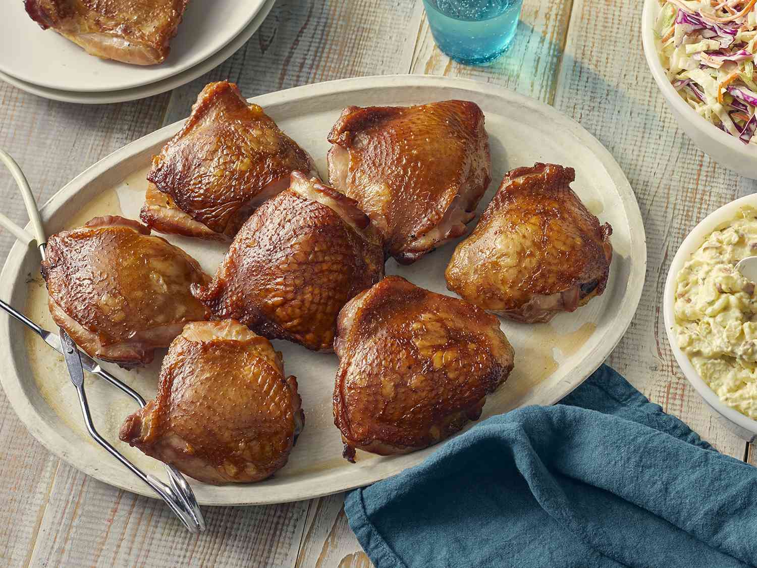 Smoked Citrus Brined Chicken Thighs