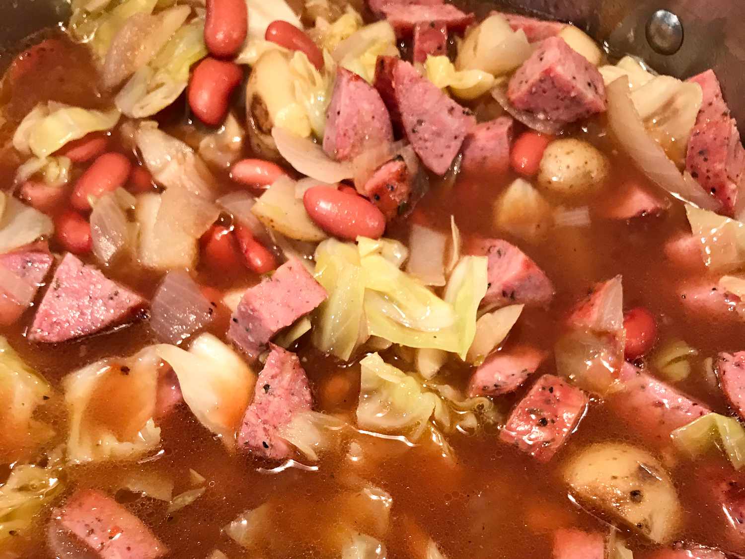Smoked Sausage and Cabbage Soup