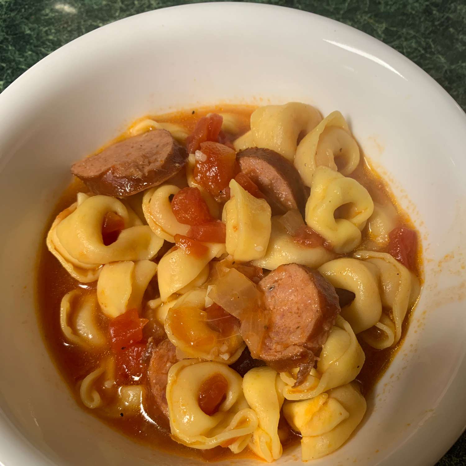 Smoked Sausage Tortellini Soup