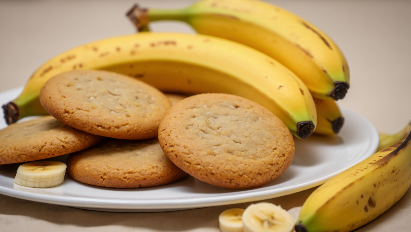 Soft Banana Cookies with Ripe Bananas