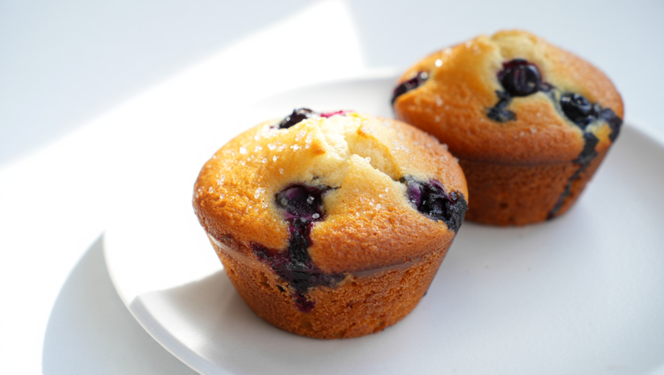 Sour Cream Blueberry Muffins