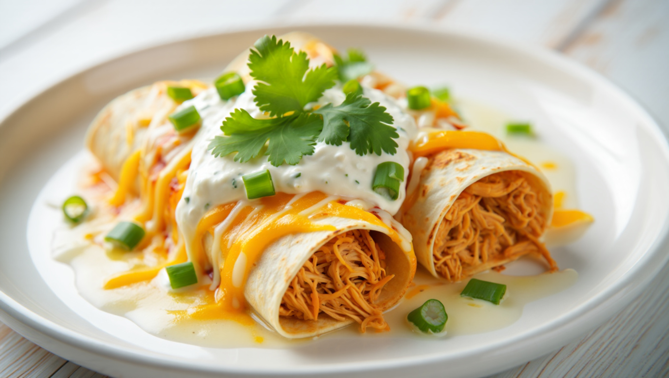 Sour Cream Chicken Enchiladas
