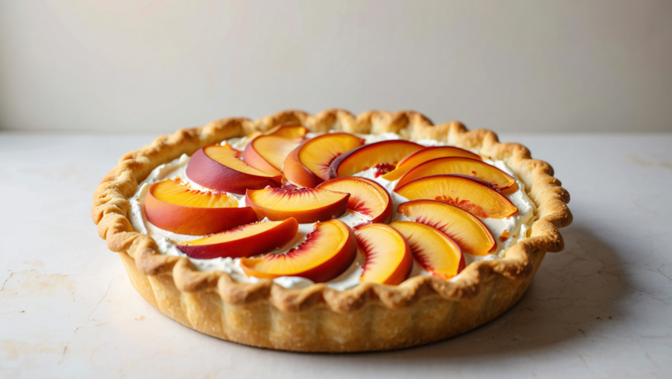 Sour Cream Peach Pie