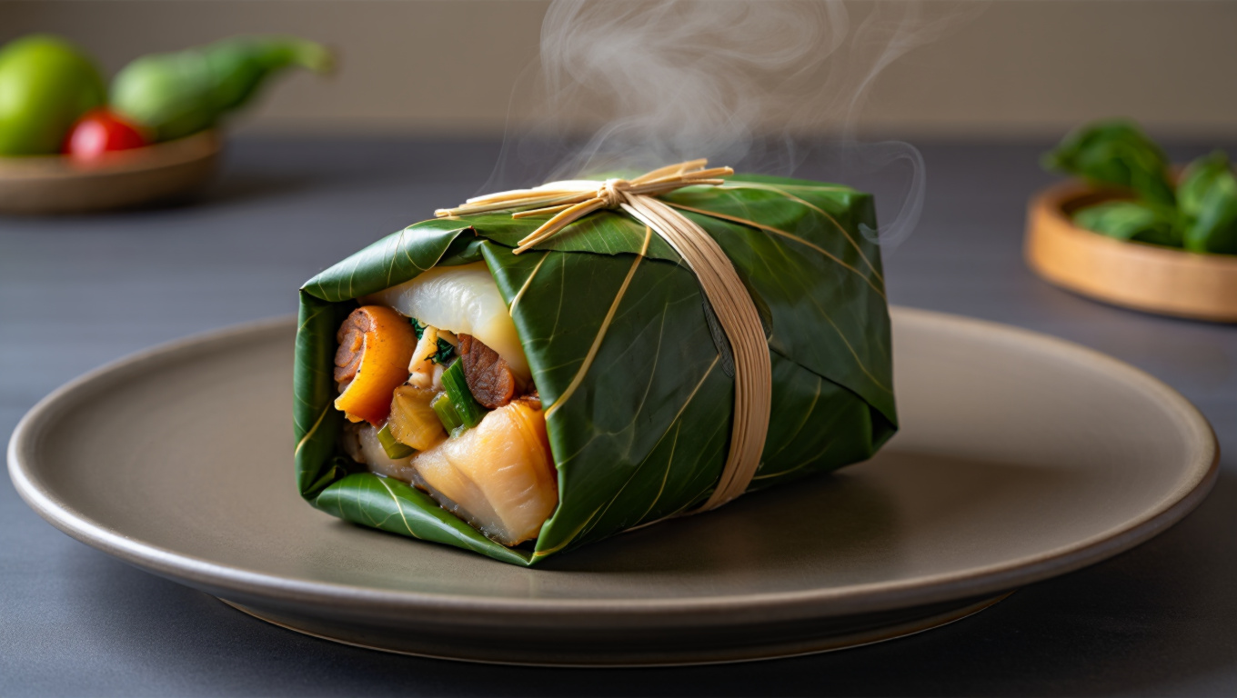 Southeast Asian Wrapped Steamed Dish