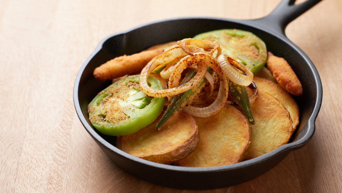 Southern Arkansas Fried Veggie Skillet