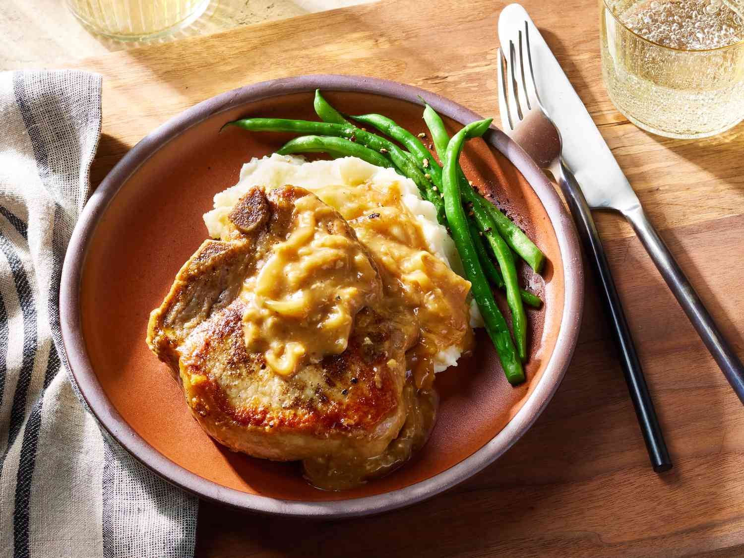 Southern Pork Chops with Onion Gravy