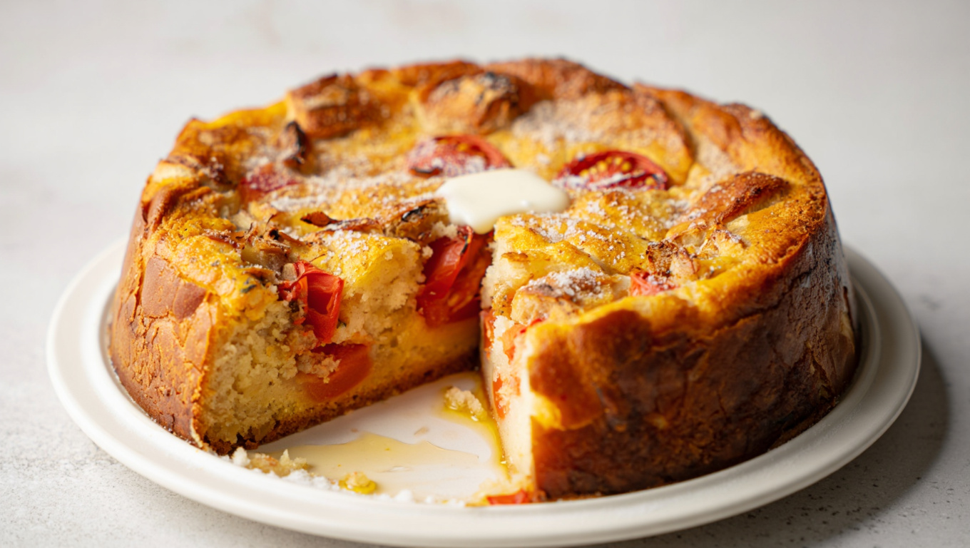 Southern Tomato Bread Pudding