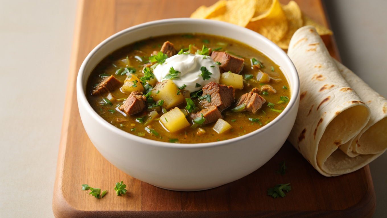 Southwest Green Chile Beef Stew