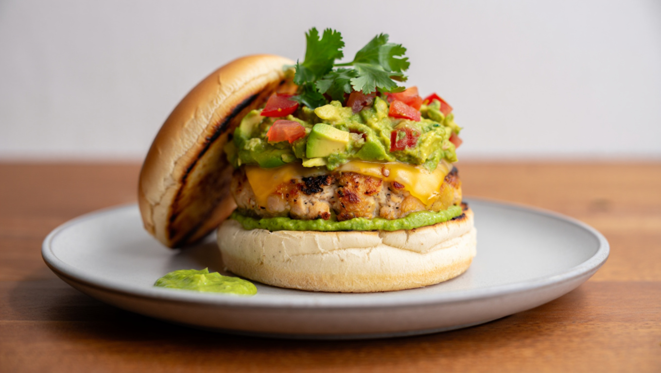 Southwest Green Chili Chicken Burgers