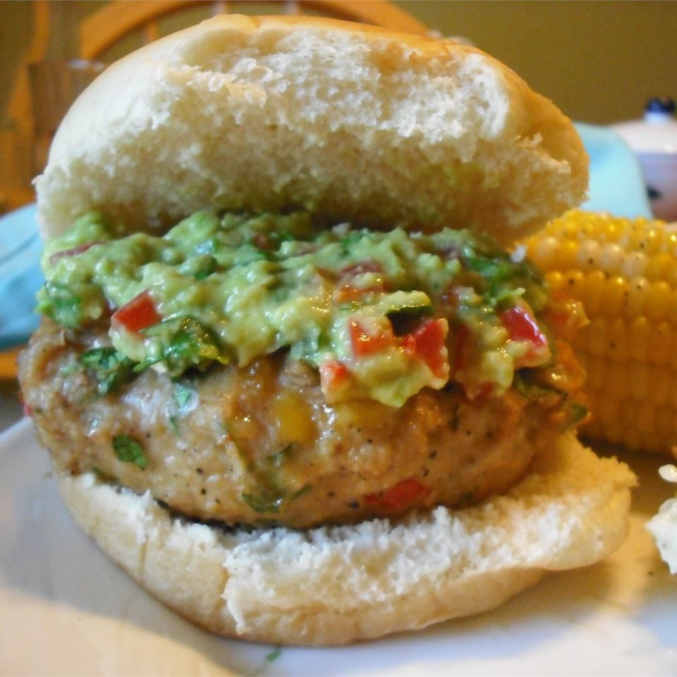 Southwest Green Chili Chicken Burgers