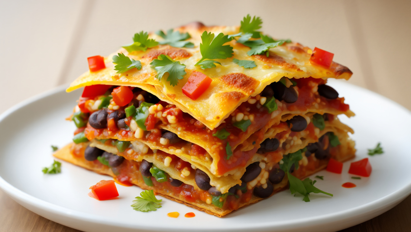 Southwest Layered Tortilla Pie