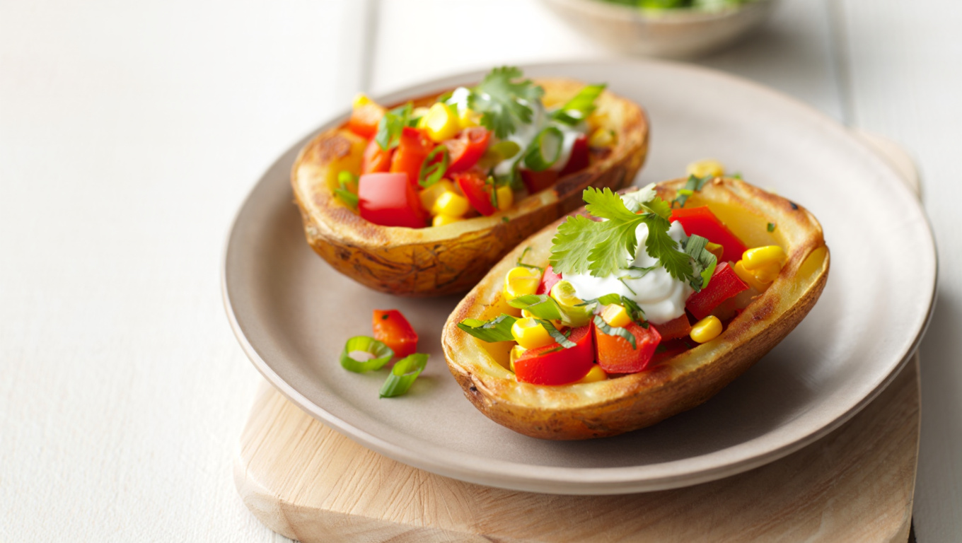 Southwestern Veggie Potato Skins