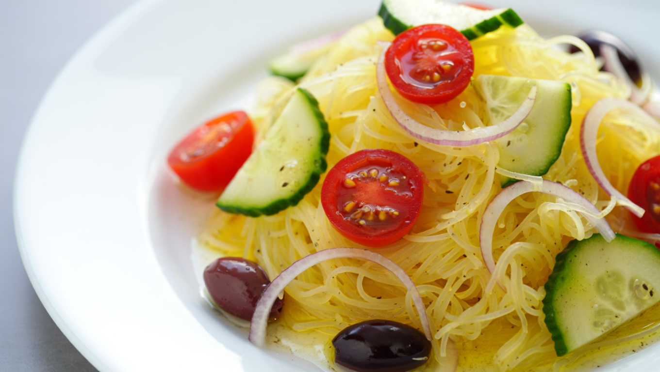 Spaghetti Squash and Cucumber Salad